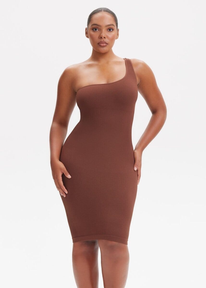 Vestido Modelador Midi Um Ombro Só